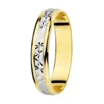 Alliance homme et femme, or bicolore diamant - barcelone