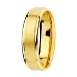 Alliance homme et femme, or jaune 18 carats, brillant / mat - swing