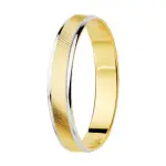 Alliance de mariage assortie, or bicolore 18 carats - freedom