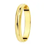Alliance de mariage, homme et femme, or jaune 18 carats - aster