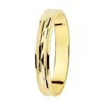 Alliance de mariage, homme et femme, or jaune 18 carats, diamant - prague