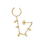 Bague et chane d'oreille porte - bonheur en plaqu or - yuna