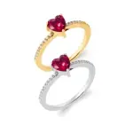 Bague coeur rouge passion pour femme - valentine