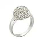 Bague de créateur, argent et cristal de swarovski - dôme Bague de créateur, argent et cristal de swarovski - dôme
