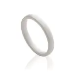 Bague femme, anneau blanc en cramique 3 mm - sygma
