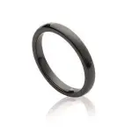 Bague femme, anneau de céramique noire 3 mm - sygma Bague femme, anneau de céramique noire 3 mm - sygma