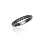 Bague femme, anneau en céramique noire 3mm - sygma Bague femme, anneau en céramique noire 3mm - sygma