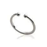 Bague femme, anneau ouvert en argent rhodi - cybelle