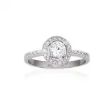 Bague femme en argent & zircon solitaire - eclat de lumière Bague femme en argent & zircon solitaire - eclat de lumière