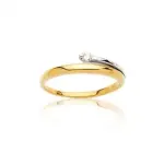Bague femme en or bicolore et diamant - infini Bague femme en or bicolore et diamant - infini