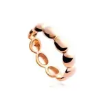 Bague femme plaqu or rose, anneau de perles - solia