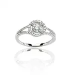 Bague de fiançailles or blanc & diamant solitaire - roxane Bague de fiançailles or blanc & diamant solitaire - roxane