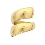 Bague large en acier dor� 316l - llumina