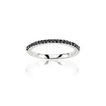 Bague or blanc & diamant noir - subtile