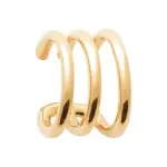 Bague d'oreille 3 anneaux en plaqu� or 18 carats - sillage
