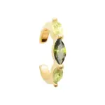 Bague d'oreille brillante en plaqué or et zircons verts - allissa Bague d'oreille brillante en plaqué or et zircons verts - allissa