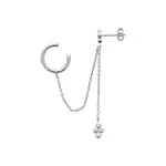 Bague d'oreille cha�ne en argent 925 et zircon - maelys