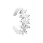 Bague d'oreille, faux piercing en argent 925 et zircon - allana