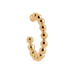 Bague d'oreille  pincer, anneau perl en plaqu or - aby