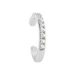 Bague d'oreille � pincer, argent 925 et zircon pour femme - tassia