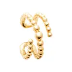 Bague d'oreille plaqu� or 18 carats, 3 anneaux sans trou - audace