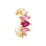 Bague d'oreille plaqué or et pierres de zircon roses - allana Bague d'oreille plaqué or et pierres de zircon roses - allana