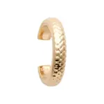 Bague d'oreille texture, anneau plaqu or 18 carats - amber