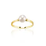 Bague perle d'eau douce, or 18 cts - soft pearl Bague perle d'eau douce, or 18 cts - soft pearl