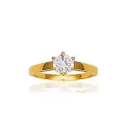 Bague solitaéire femme, plaqué or + zircon - grce Bague solitaéire femme, plaqué or + zircon - grce