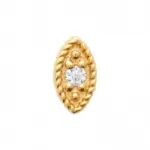 Bijou d'oreille en plaqu� or 18 carats - luma