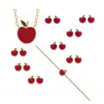 Bijoux enfant, bracelet, collier et boucles d'oreilles pomme