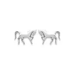 Boucles d'oreilles en argent - cheval cabré Boucles d'oreilles en argent - cheval cabré