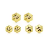 Boucles d'oreilles bb or 750 - etoile  facettes - fermoir vis