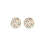 Boucles d'oreilles brillantes femme, plaqu or & zircon - firmament