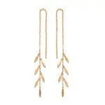 Boucles d'oreilles chanette, en plaqu or 18 carats - natura