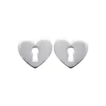 Boucles d'oreilles coeur cadenas en argent 925