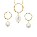 Boucles d'oreilles ou collier, perles de culture d'eau douce - safyna