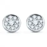 Boucles d'oreilles diamants pour femme, or blanc - olympe