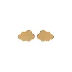 Boucles d'oreilles enfant et femme, nuage en plaqu or - gamma