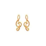 Boucles d'oreilles enfant & femme en plaqu or - cl - de - sol