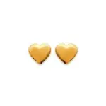 Boucles d'oreilles enfant & femme en plaqu or - coeur - battant