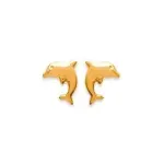 Boucles d'oreilles enfant & femme en plaqu or - dauphin