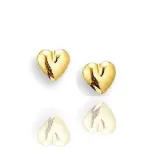 Boucles d'oreilles enfant plaqu or - coeur