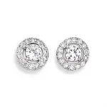 Boucles d'oreilles femme, clou argent 925 et zircons - eclat de lumière Boucles d'oreilles femme, clou argent 925 et zircons - eclat de lumière