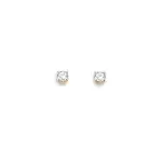 Boucles d'oreilles femme, clou or 18 carats, diamant 2 mm - juste sublime