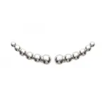 Boucles d'oreilles femme, contours de lobe en argent rhodi - solia