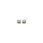 Boucles d'oreilles femme & enfant, cube en argent rhodié Boucles d'oreilles femme & enfant, cube en argent rhodié