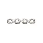 Boucles d'oreilles femme et enfant, infini argent & zircon - pilar