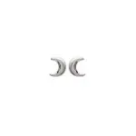 Boucles d'oreilles femme & enfant, lune en argent rhodié Boucles d'oreilles femme & enfant, lune en argent rhodié