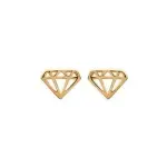 Boucles d'oreilles femme & enfant en plaqu or - diamant